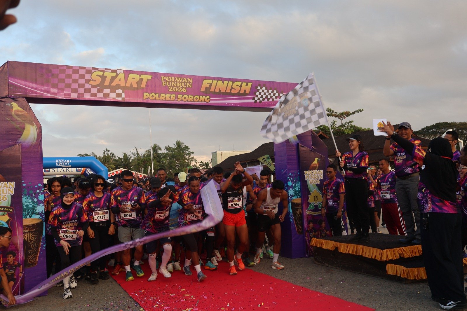 Polwan Run 2026 Polda Papua Barat Daya Meriah, Polri dan Masyarakat Berbaur