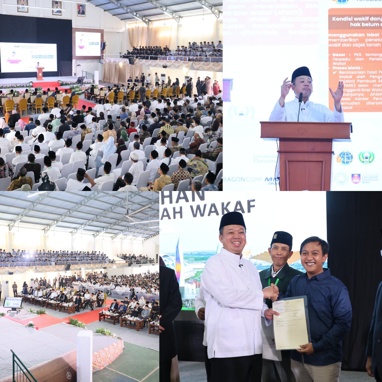 Menteri ATR/BPN Ajak Masyarakat Sertipikatkan Tanah Wakaf, 1.032 Sertipikat Diserahkan di ICOP 2026