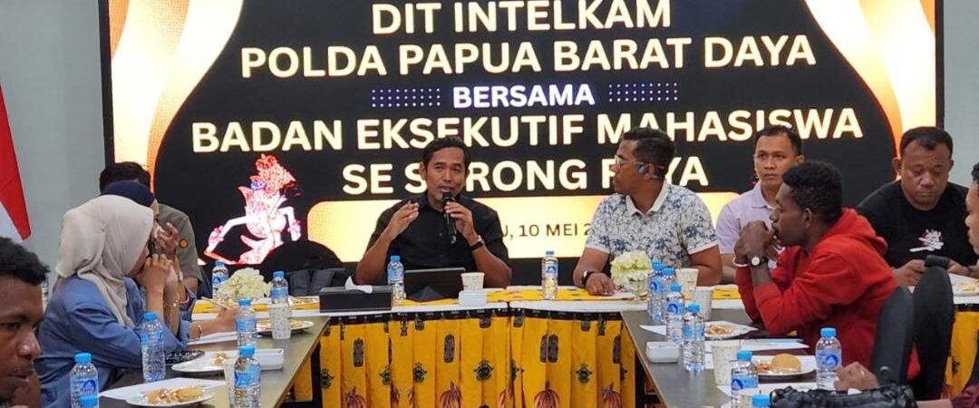 Silaturahmi dengan BEM Se-Sorong Raya, Polda Papua Barat Daya Ajak Mahasiswa Jaga Kamtibmas